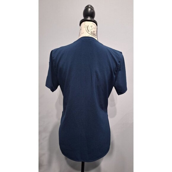 EUC Carhartt Women's Force Scrub Top Navy Blue Short Sleeve/Sz S - Picture 8 of 9
